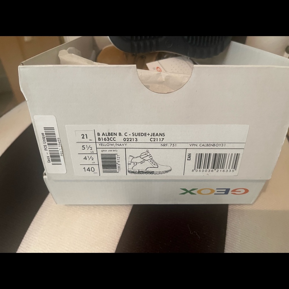 Geox baby boy suede & jean sneaker/boots